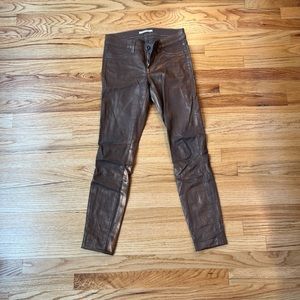 Rich + Skinny - metallic bronze skinny jeans